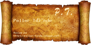 Peller Tünde névjegykártya
