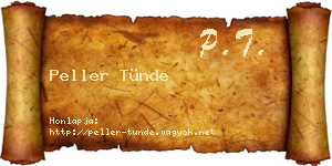 Peller Tünde névjegykártya